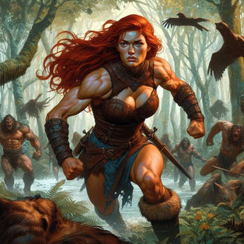 Barbarian Sophie VS Orcs 009