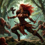 Barbarian Sophie VS Orcs 018