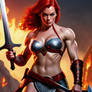 Emma Stone as Red Sonja 038