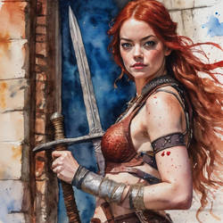 Emma Stone as Red Sonja 0103