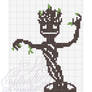 Dancing Groot knitting chart