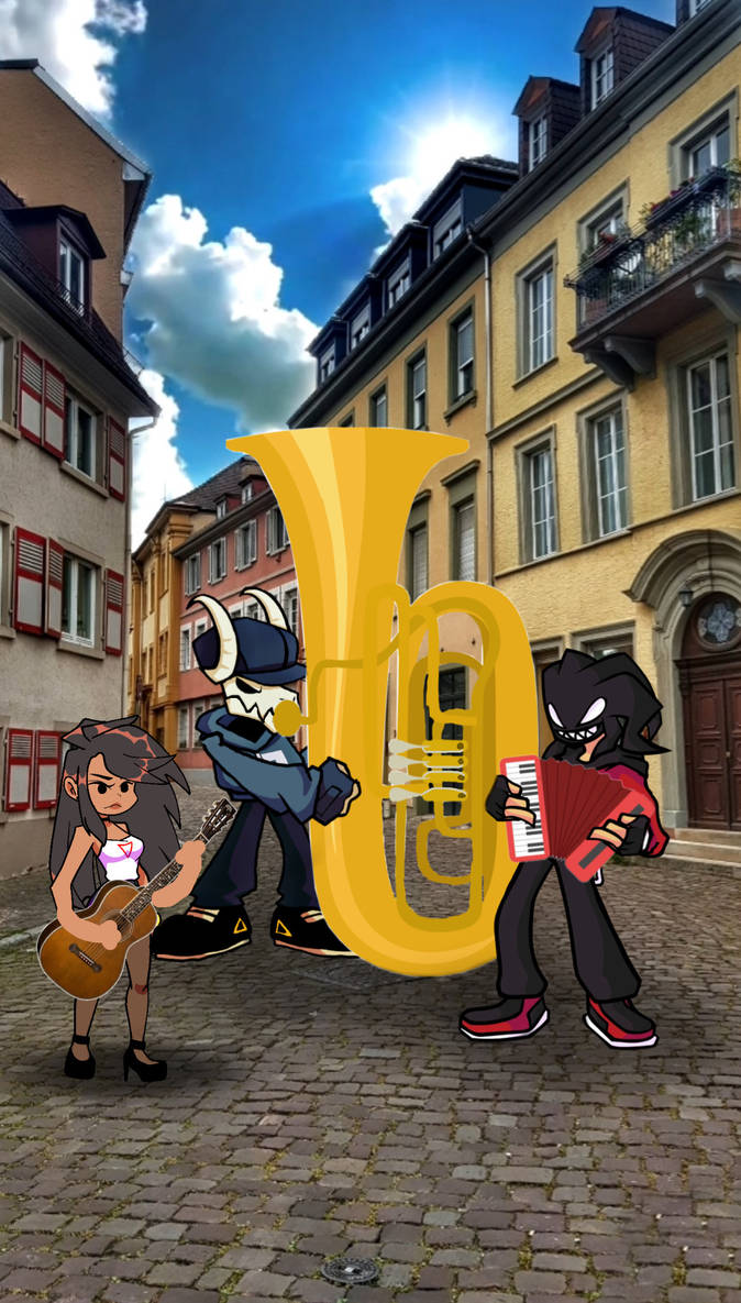 Dfvxe Tabi, Agoti, and Ayana playing Folk in Germany by epikboilol on DeviantArt