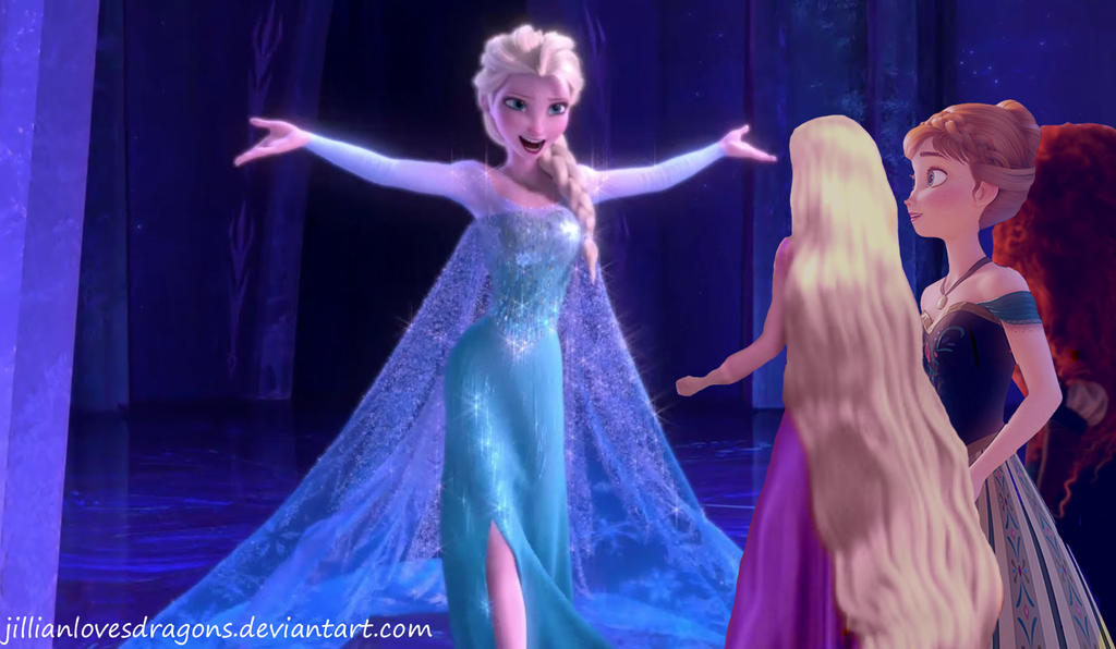 Elsa, Anna, Rapunzel and Merida by JillianLovesDragons on DeviantArt