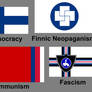Different Ideologies Flags of Finland