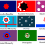 Different Monarch Types of Flags of Xakaw