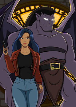 Gargoyles: Goliath and Elisa Maza