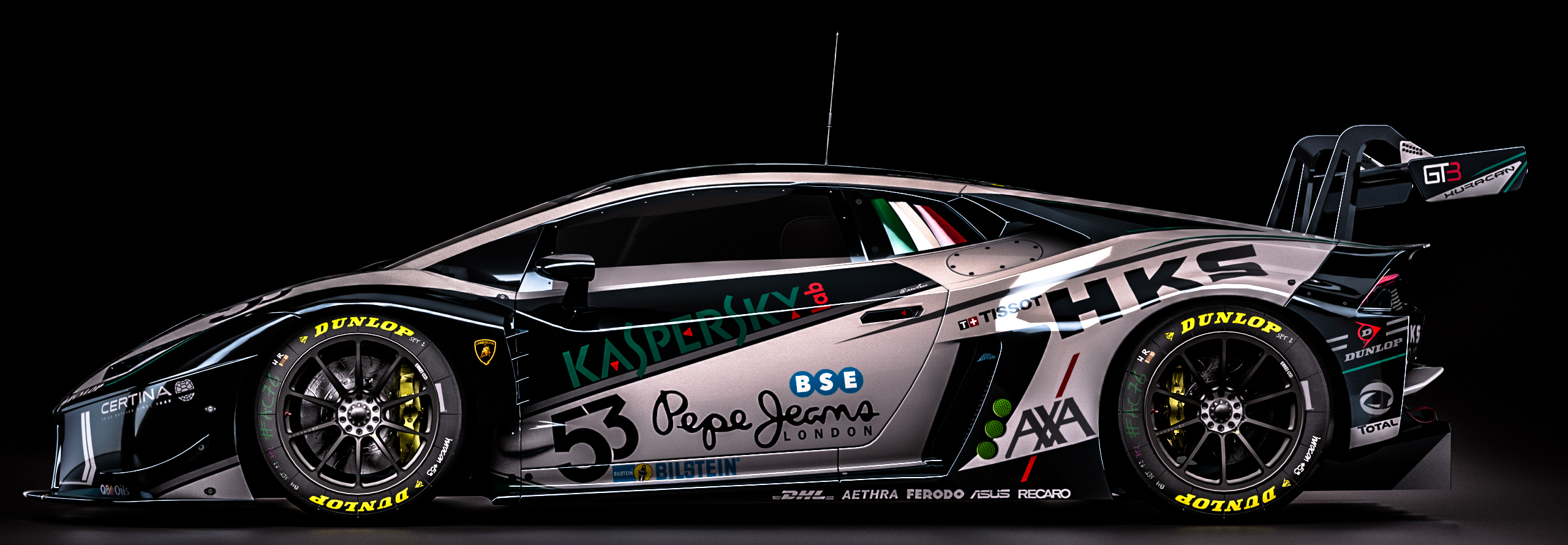 Lamborghini Huracan GT3 Fantasy Kaspersky livery