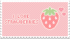 strawberries stamp