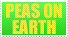 peas on earth stamp