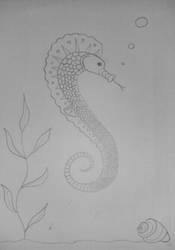 Seahorse Outline