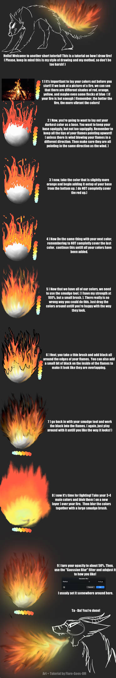 3 WAYS TO DRAW AND PAINT FIRE! 