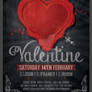 Vintage Valentines Party Flyer Template