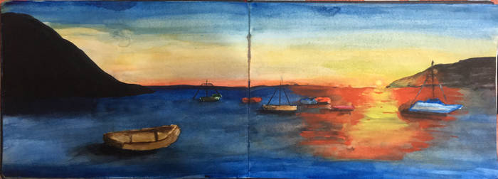 Watercolor Sunset