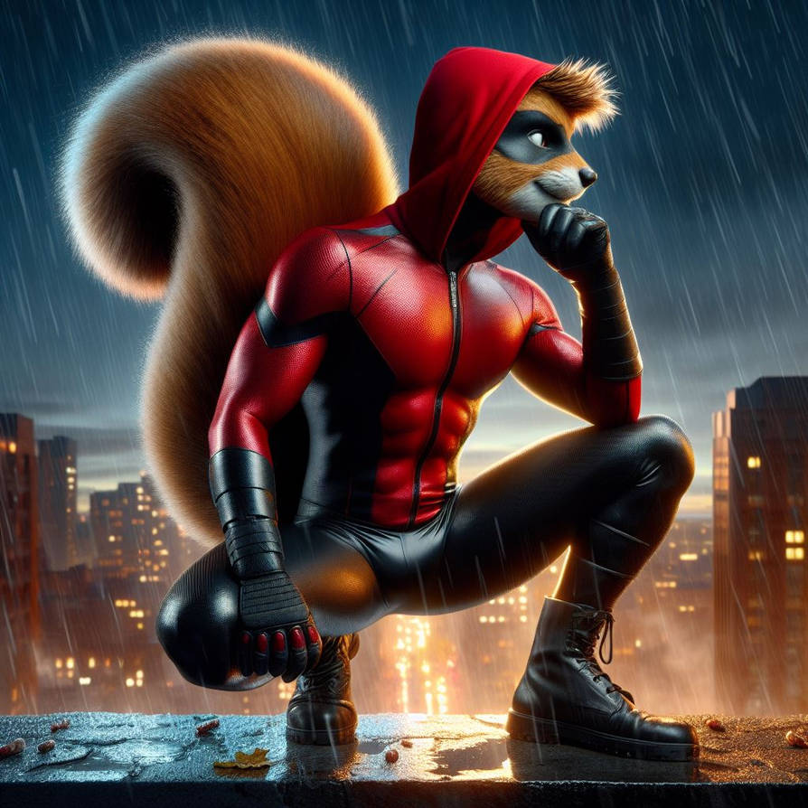 Superhero Brooding Rooftop Cute brooding superhero by furran0n on DeviantArt