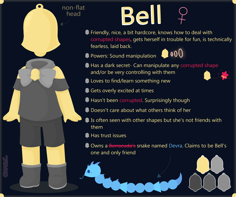 Bell Ref Bell reference sheet~ by Carol2015 on DeviantArt