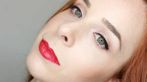 Glam Red Lips Vintage Makeup