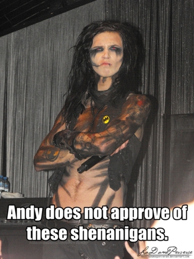 Andy does not approve of these shenanigans