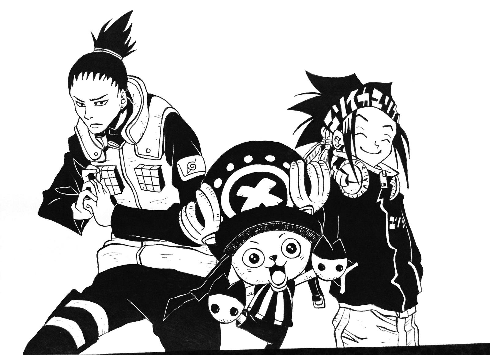 Shikamaru, Chopper and Yoh