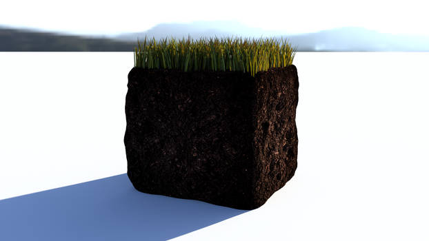 Photorealistic Minecraft Grass Block