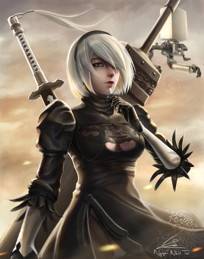 2b Nier Automata Fanart By NguyenNhatTao On DeviantArt 2b-nier-automata-fanart-by-nguyennhattao-on-deviantart