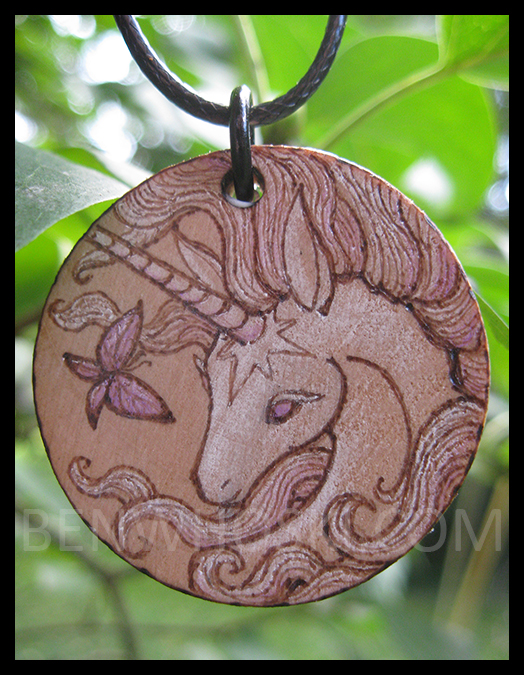 Unicorn and Butterfly Pendant