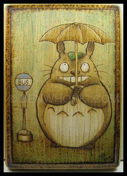 Totoro in the Rain Decorative Plaque