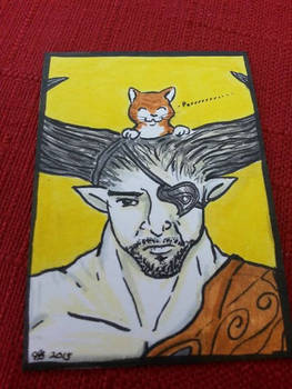 Iron Bull with Purring Kitten