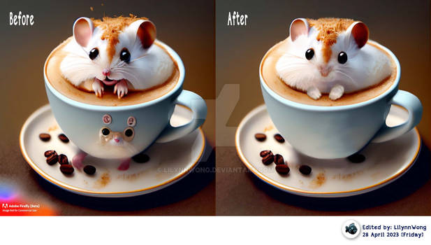 Hamster Latte (Before And After)