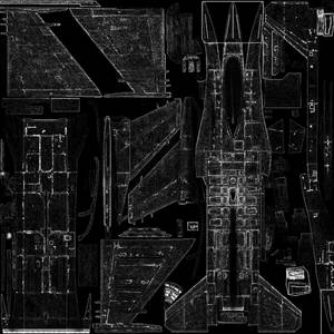 F-2 Flying Blueprint (black)