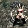 Serana bound at a wheel