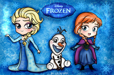 CHIBI FROZEN of disney by cavaferdi