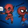 Deadpool  Spiderman Chibi Fondo