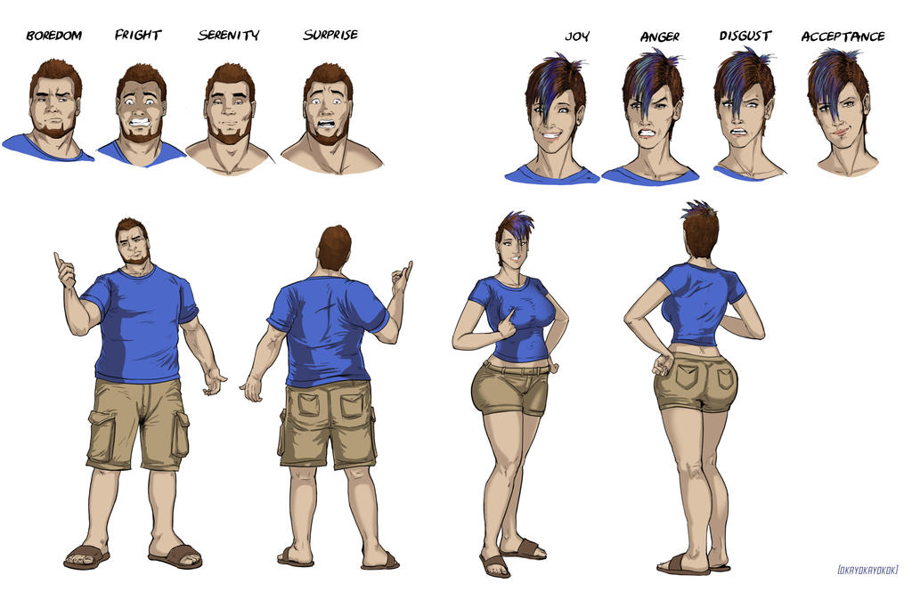 Character reference sheet by okayokayokok on DeviantArt