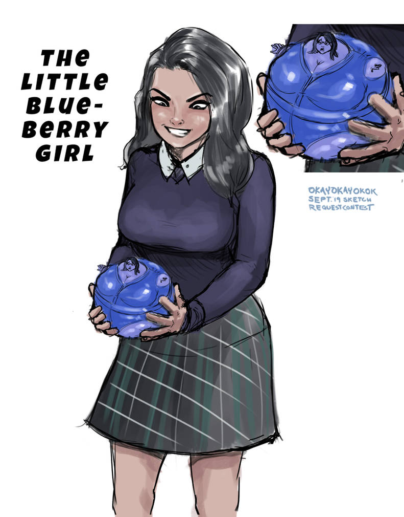 Little Blueberry Girl by okayokayokok on DeviantArt