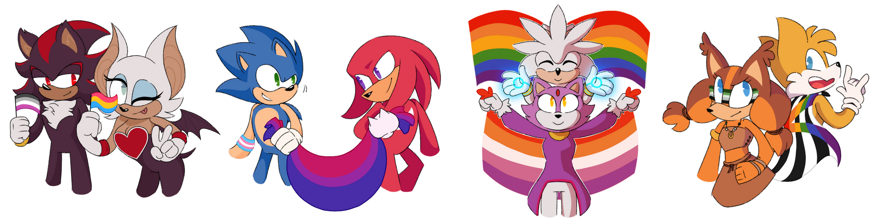 Sonic Headcanons! (Pride art)