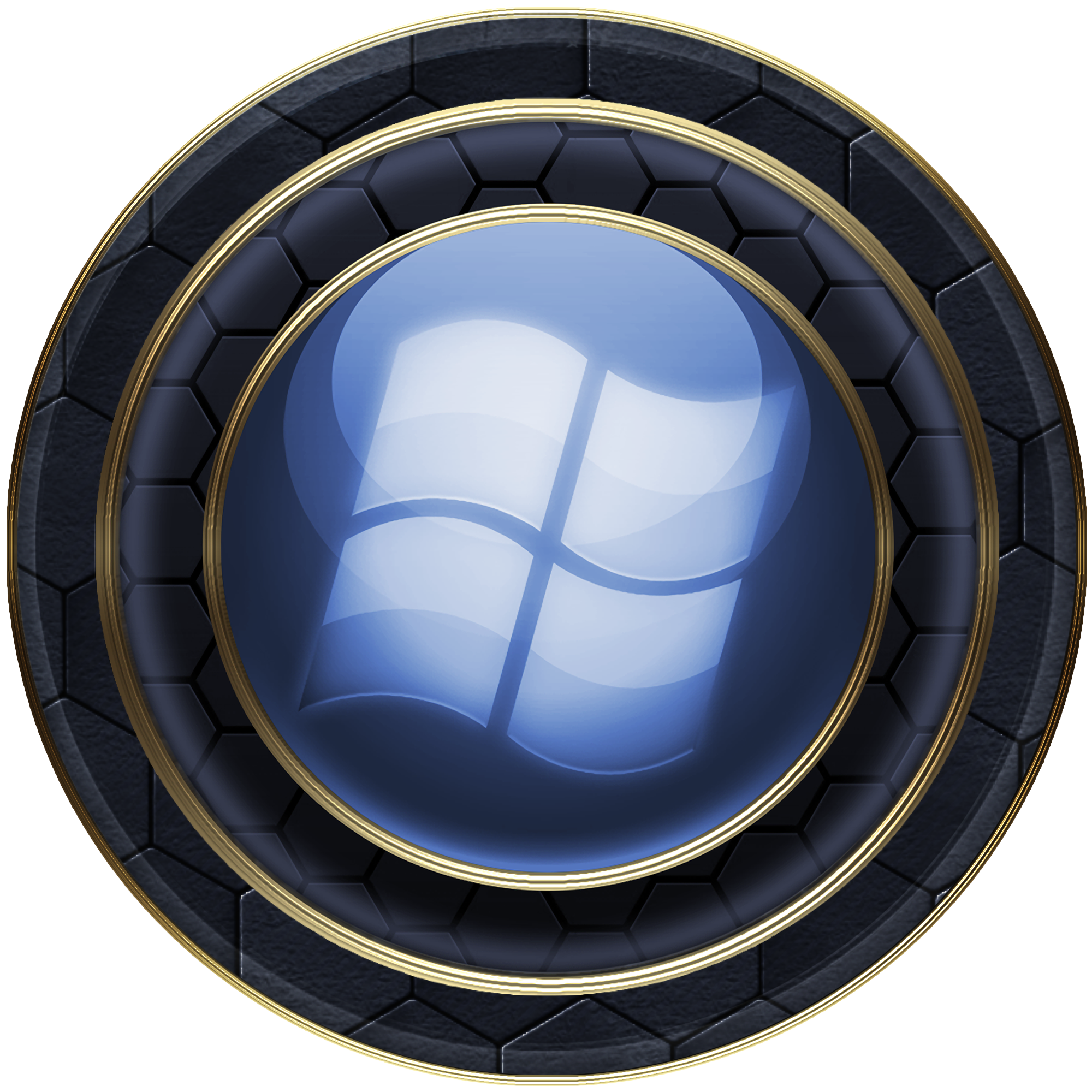 Dark Blue Windows Orb I