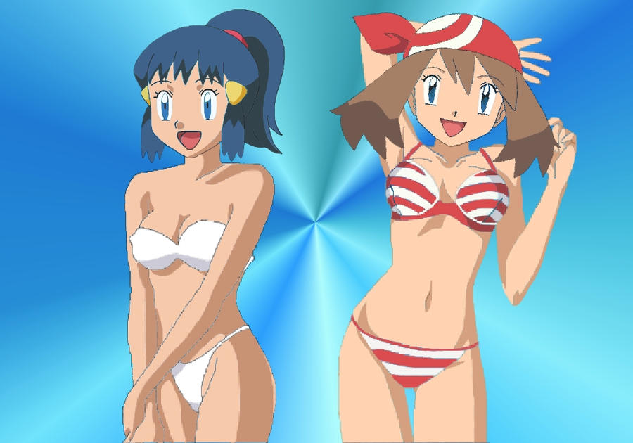 May + Dawn: Swimsuits by d4viants on DeviantArt.