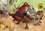 Estigia: OriMat-Steampunk livingroom by Neko6