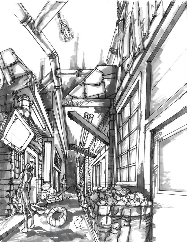 The Slums 2 drawing by AsheGHOST on DeviantArt