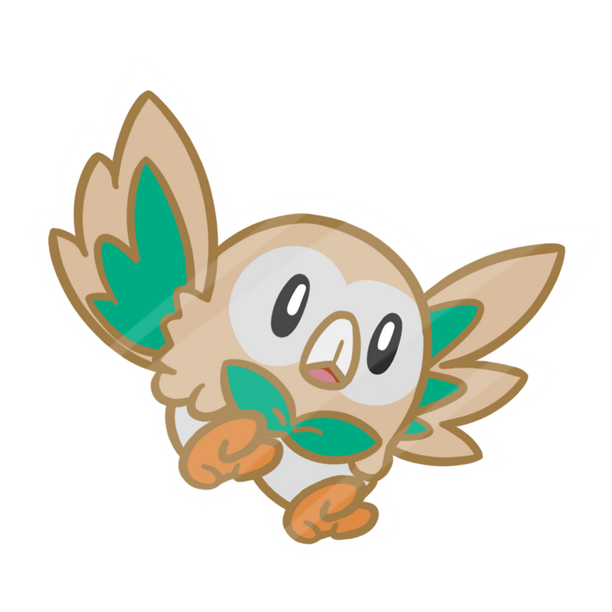 Rowlet sticker by TefiMk on DeviantArt