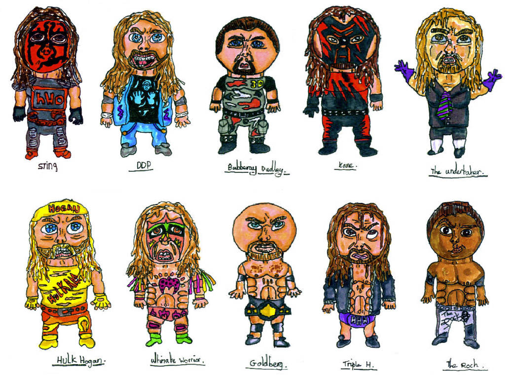 Wrestler Roundheads. by jam95 on DeviantArt