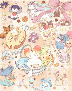 My favourote galar pokemon and sweets :)