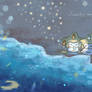 Jirachi and starry sea