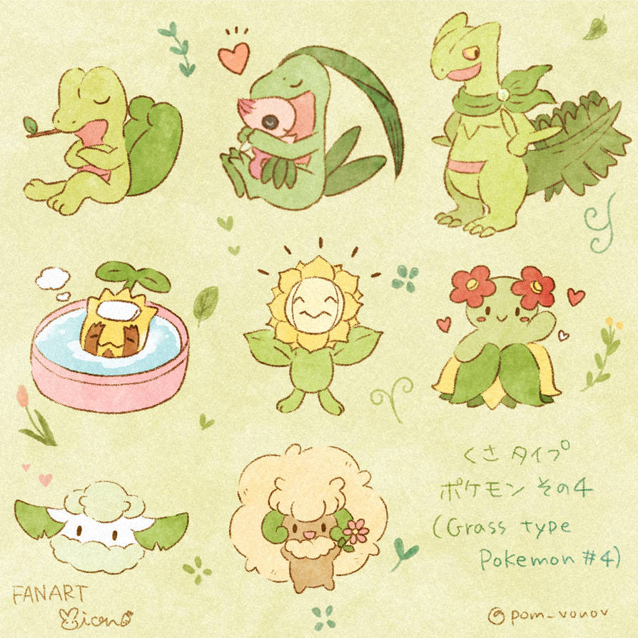 Grass Type Pokemon 4 By Mions Art On Deviantart Grass Type Pokemon 4 By Mions Art On Deviantart
