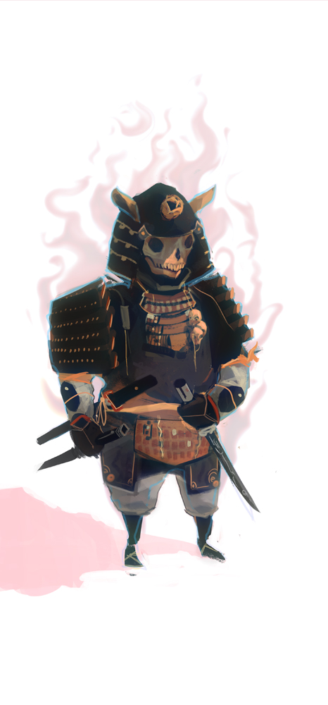 samurai skull guy