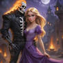 Enchanted lovers Rapunzel and the Ghost Rider