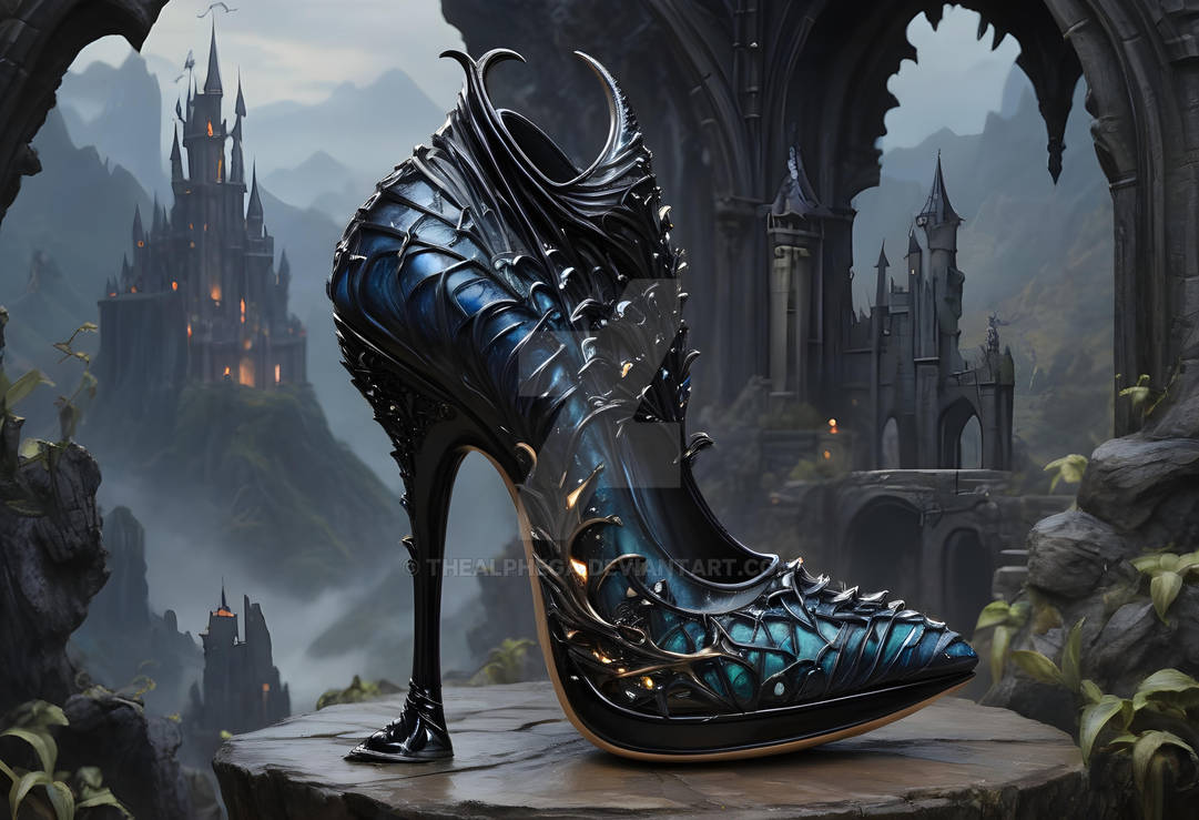 Maleficent's dragon scale heel by TheAlphega on DeviantArt