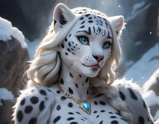 Elsa Snow Leopard Anthro