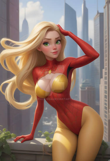 Rapunzel as Spider Woman