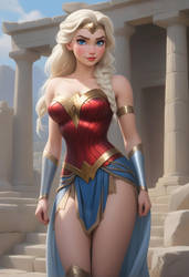 Elsa as Wonder Woman
